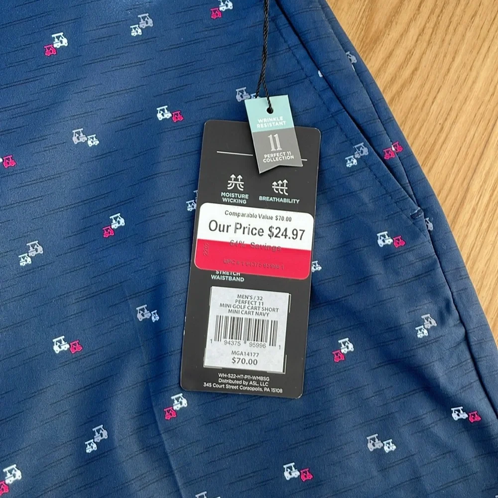 Walter Hagen perfect 11 collection men’s wrinkle resistant golf dress shorts - Picture 5 of 9